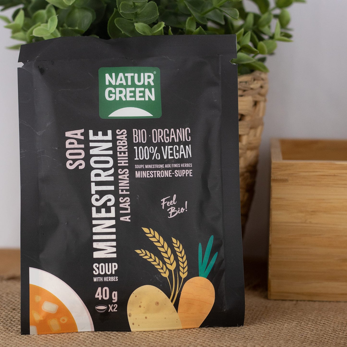 NaturGreen Sopa de Minestrone Finas Hierbas Bio 40g
