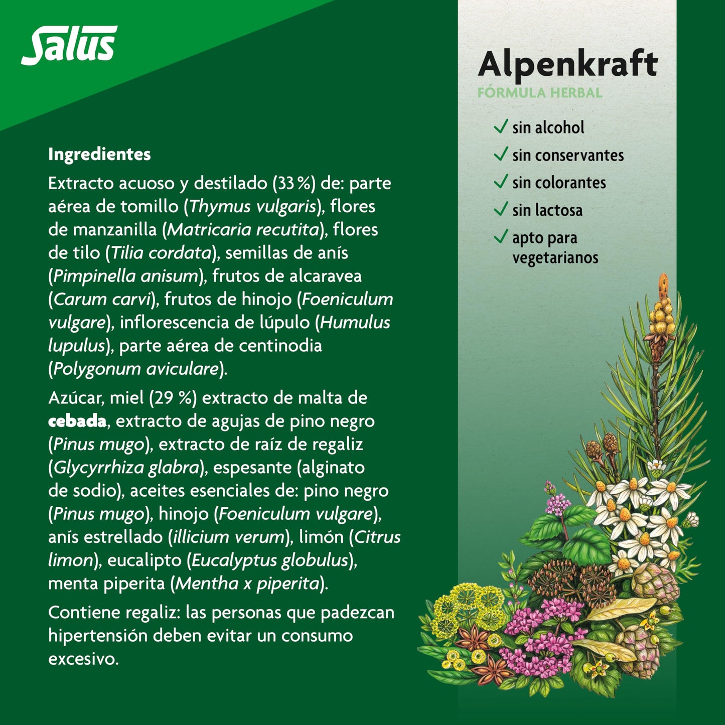 Alpenkraft Jarabe Herbal  250 ml   Defensas y Vías respiratorias