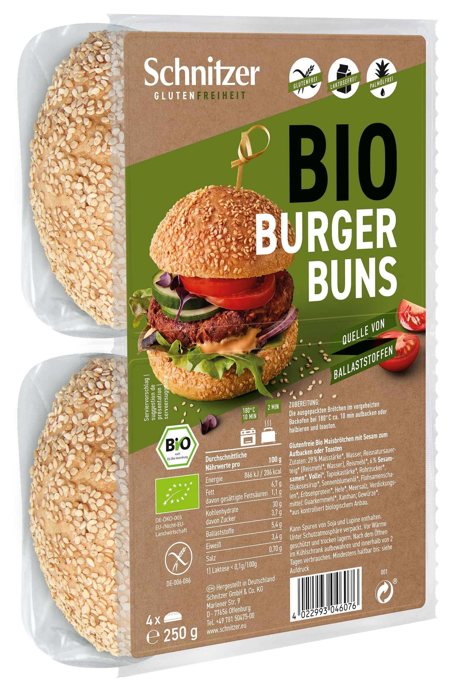 Panecillo de Hamburguesa 4 unidades de 62.5g