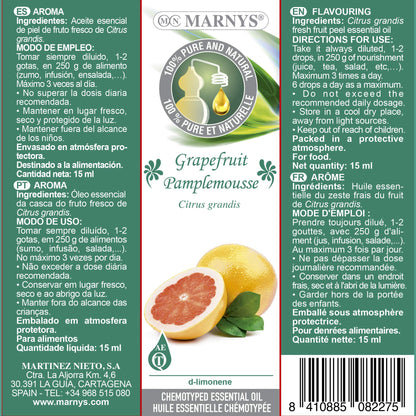 MARNYS Aceite Esencial Pomelo 100% Puro Quimiotipado 15ml