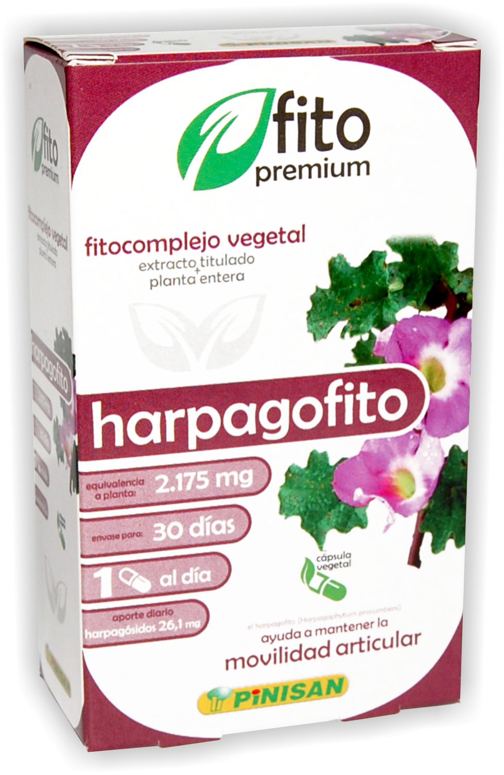 Harpagofito Pinisan 30 Cápsulas Antiinflamatorio Natural para Dolor Articular