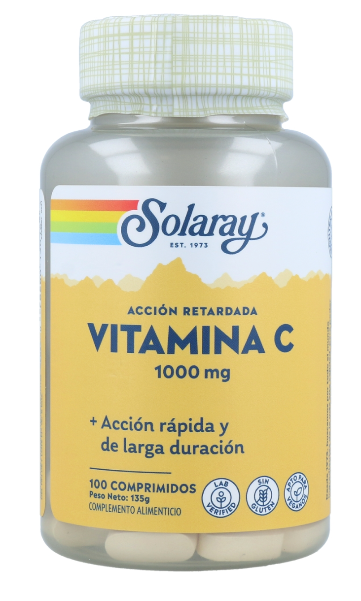Vitamina C 1000 mg de Acción Retardada Solaray – 100 comprimidos