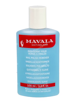 MAVALA QUITAESMALTE AZUL C/ACETONA SUAVE 100 ML