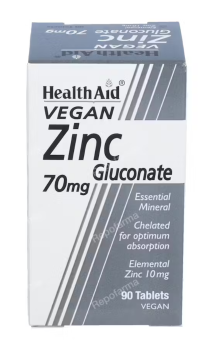 HEALTH AID GLUCONATO DE ZINC 90comp. HEALTH AID