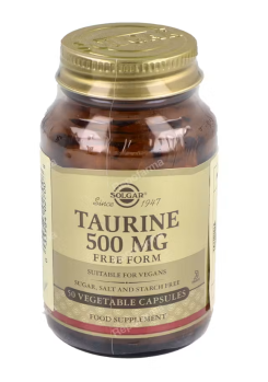 SOLGAR TAURINA 500mg. 50vegicaps.