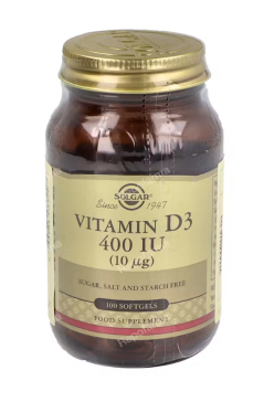 SOLGAR VITAMINA D3 400UI (10mcg) 100perlas