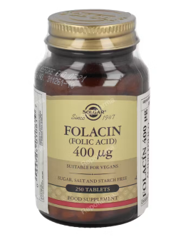 SOLGAR ACIDO FOLICO 400mcg. (FOLACIN) 250comp