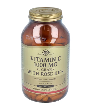 SOLGAR VITAMINA C 1000mg ROSE HIPS 250com