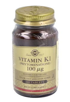 SOLGAR VITAMINA K NATURAL 100mcg. 100comp.
