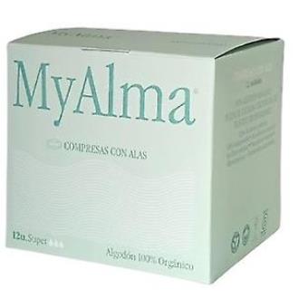 COMPRESAS SUPER con alas 100% algodon 14 uds.