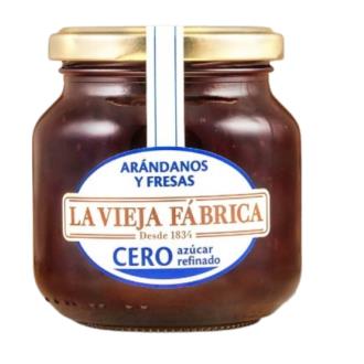 MERMELADA DE ARANDANO-FRESA cero azucar refinado 280 gr