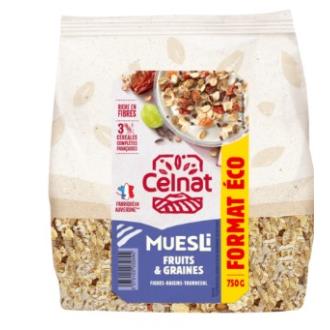 MUESLI COPOS DE CEREALES FRUTOS SECOS Y SEMILLAS 750 gr. BIO