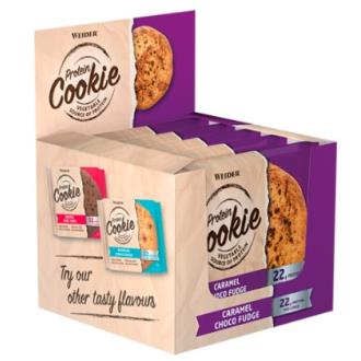 WEIDER PROTEIN COOKIE caramel choco fudge 90grx12uds.