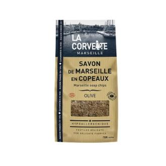 SACO JABON MARSELLA EN VIRUTAS OLIVA 750 gr