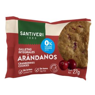 GALLETAS INTEGRALES ARANDANOS 0% azucares 3uds.