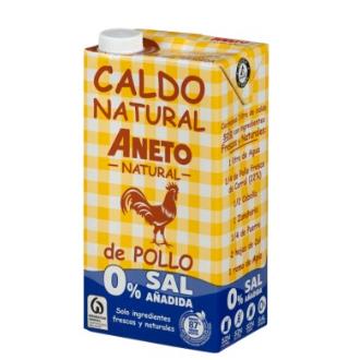 CALDO NATURAL DE POLLO 0% sin sal añadida 1 lt