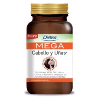 Mega Cabello y Uñas 60 capsulas Dietisa