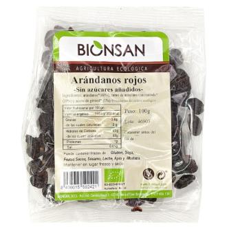 ARANDANOS ROJOS s/azucar añadido 100 gr