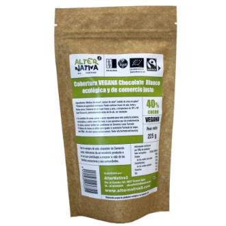 COBERTURA CHOCOLATE BLANCO 40% 225 gr BIO VEGAN