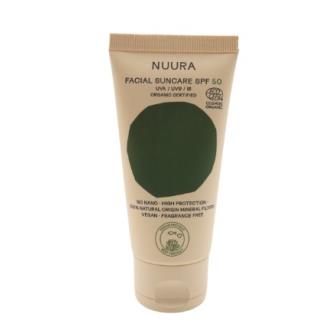 Crema solar facial natural SPF50 Bio 50ml Nuura