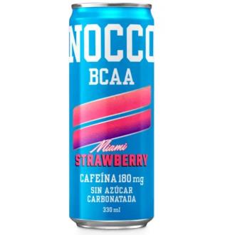 Bebida energetica Miami Strawberry-Fresa con BCAA 330ml Nocco