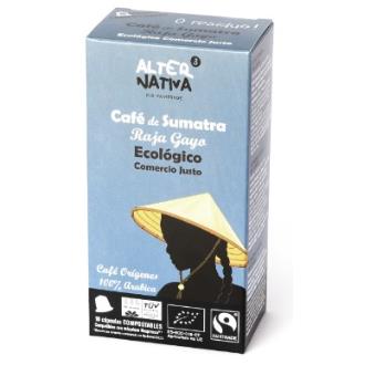 Café Sumatra Raja Gayo Bio-Ft. 10Uds 5G Cápsulas