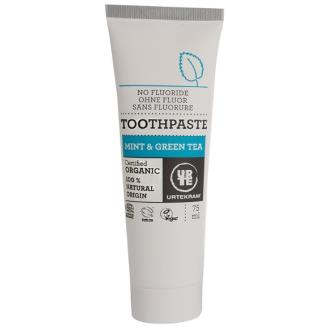 Dentifrico de menta y te verde bio 75ml Urtekram