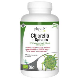 Chlorella y Espirulina bio 500 comprimidos Physalis