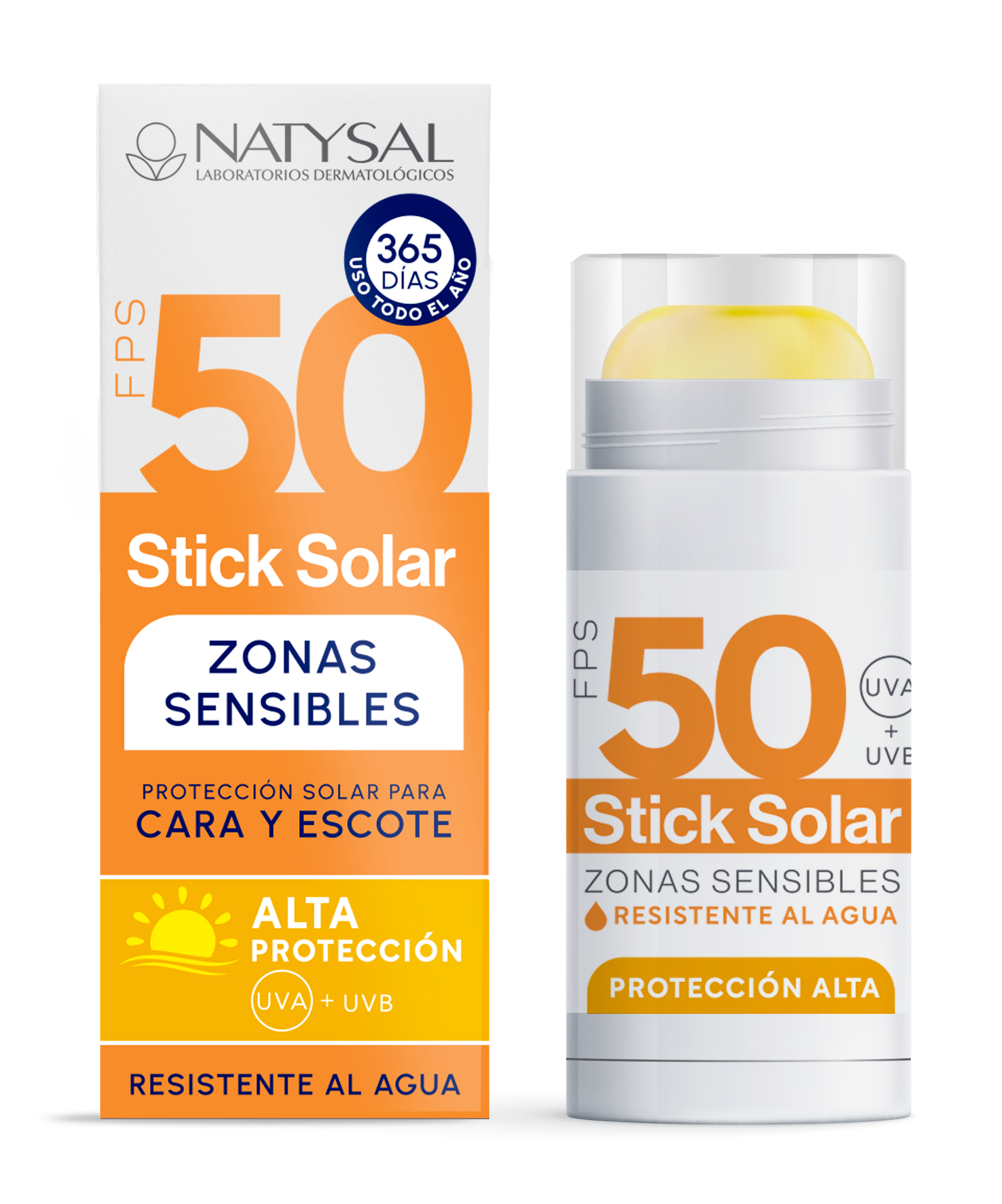 Stick Solar Natysal SPF50 Protección Facial 14g Compacto