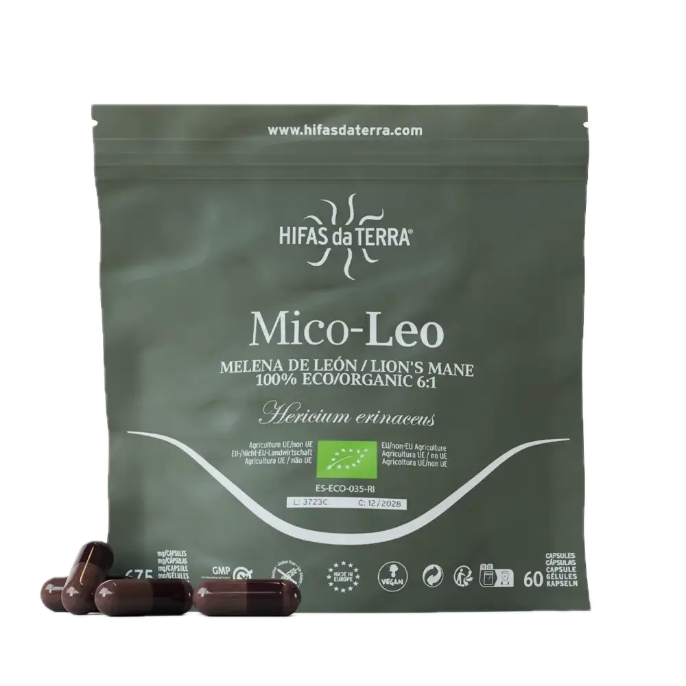 Mico-Leo Refill Hifas da Terra: 60 cápsulas melena de león