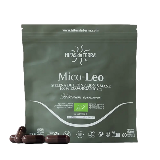 Mico-Leo Refill Hifas da Terra: 60 cápsulas melena de león