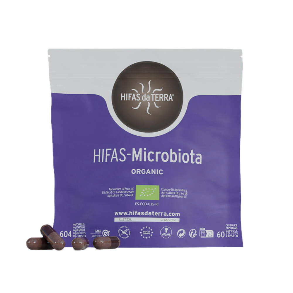 Suplemento Hifas-Microbiota 60 cápsulas de hongos medicinales para bienestar intestinal