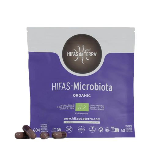 Suplemento Hifas-Microbiota 60 cápsulas de hongos medicinales para bienestar intestinal