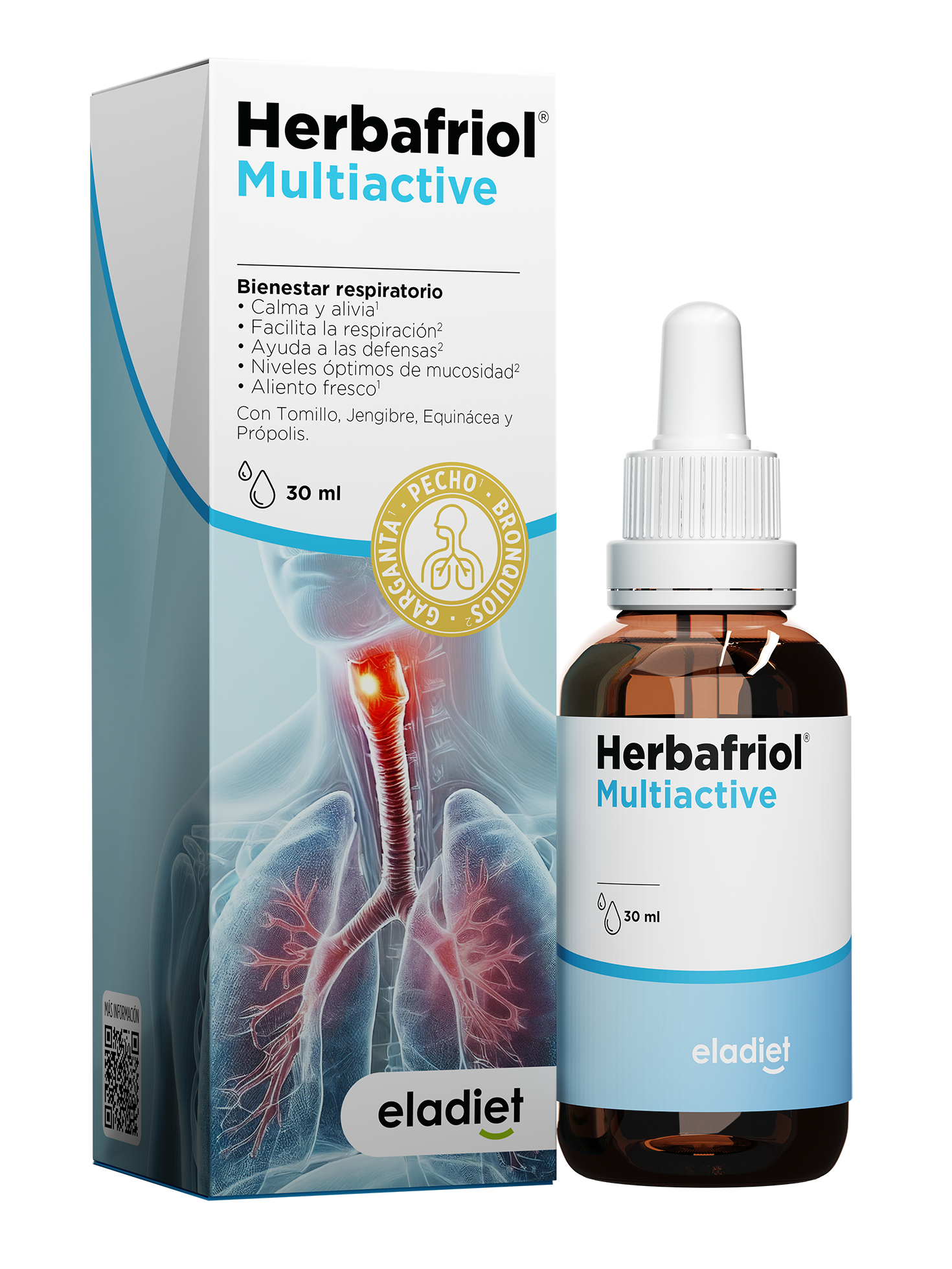 Herbafriol Multiactive Eladiet 30 ml - Suplemento Respiratorio Natural