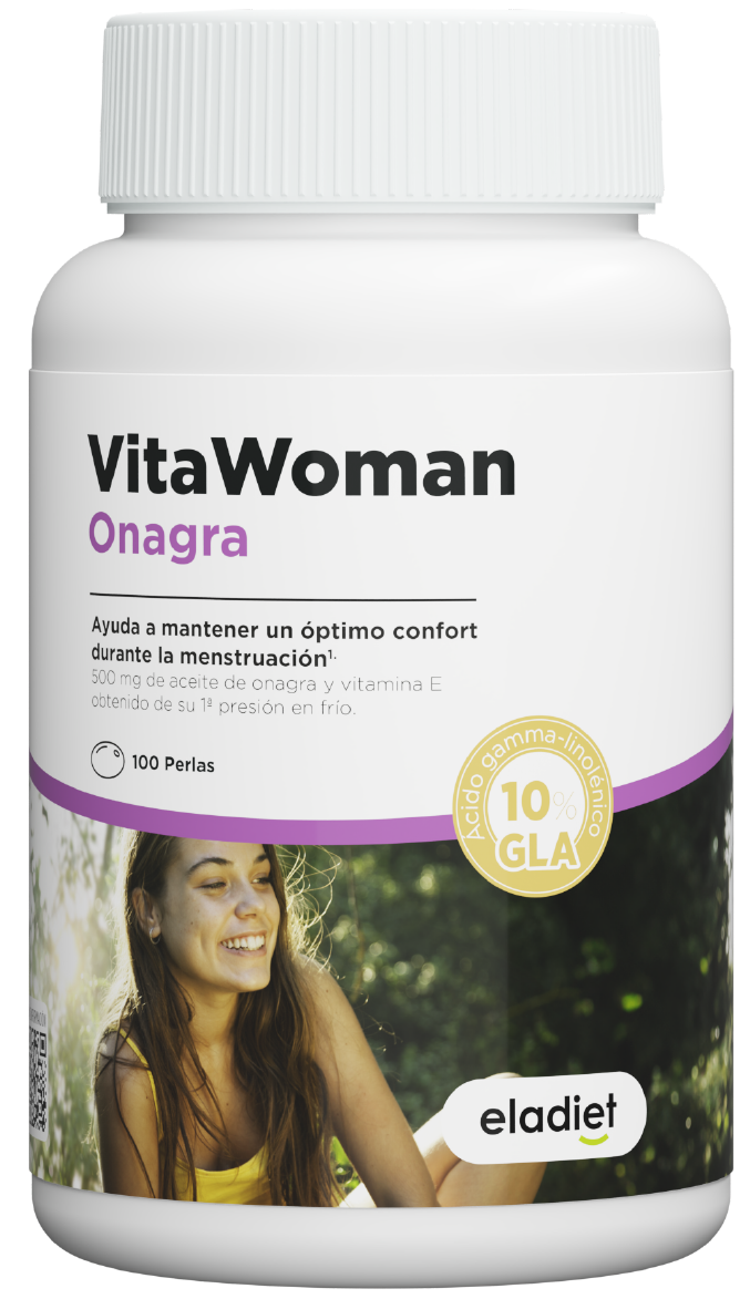 VitaWoman Onagra 100 Perlas Suplemento Hormonal para Menstruación
