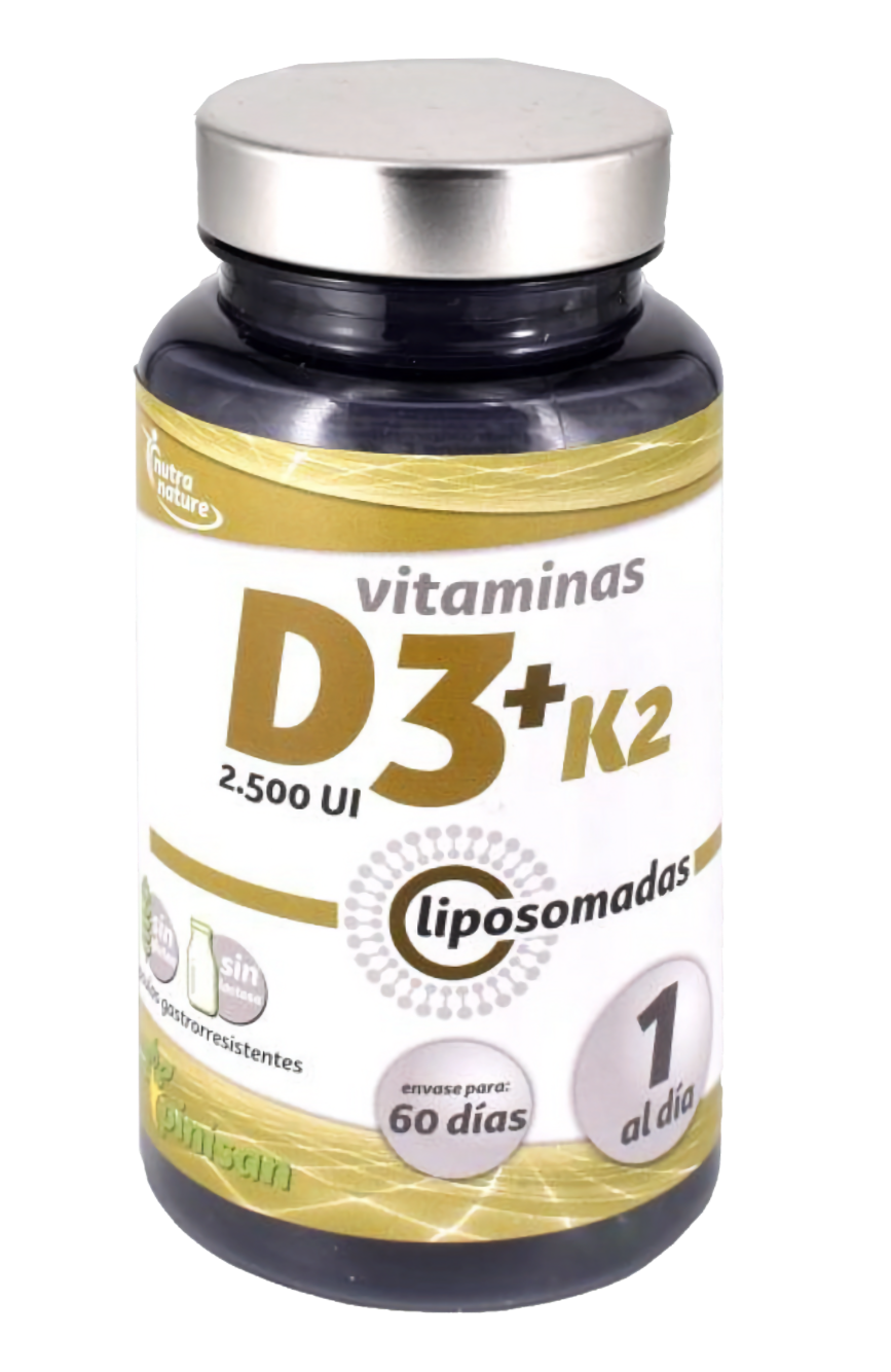 Vitamina D3 + K2 Liposomada Pinisan 60 Cápsulas Potentes