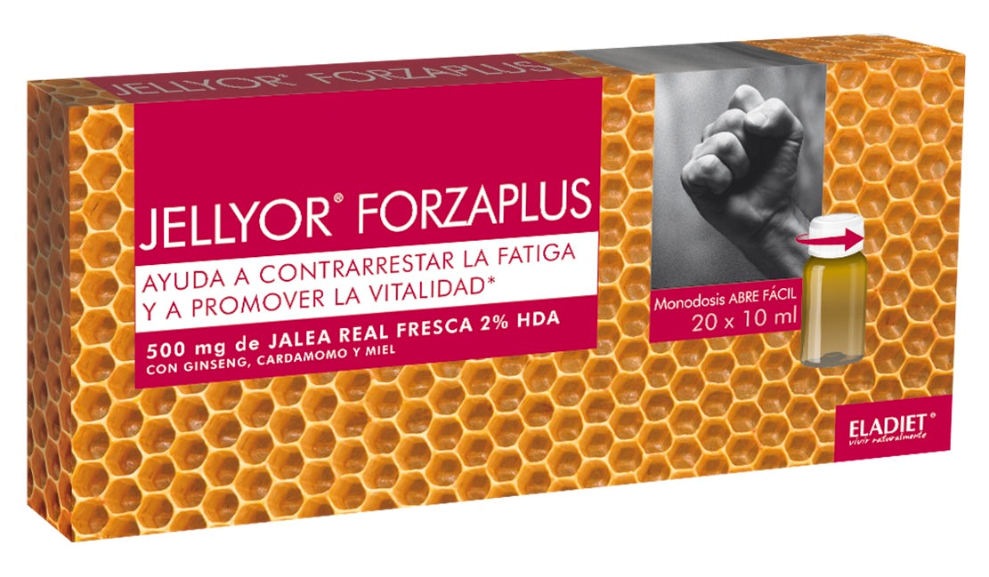 Jellyor Forzaplus de Eladiet - 20 Viales de Jalea Real Premium