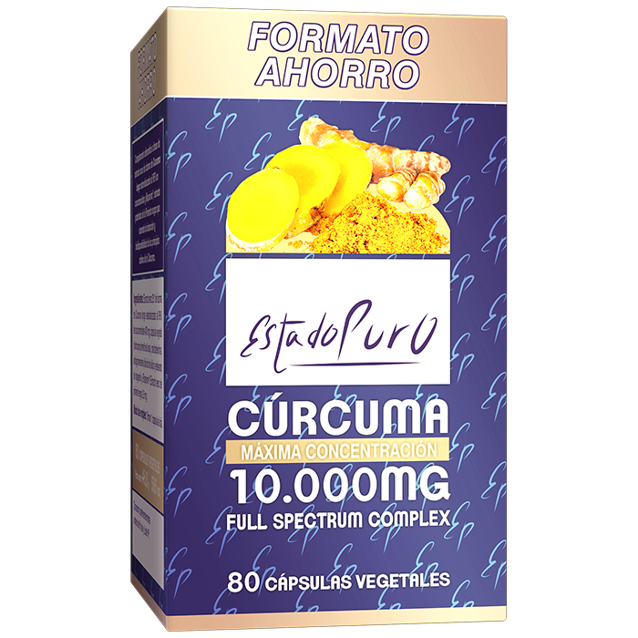 Cúrcuma Full Spectrum 10,000 mg 80 Cápsulas Veganas