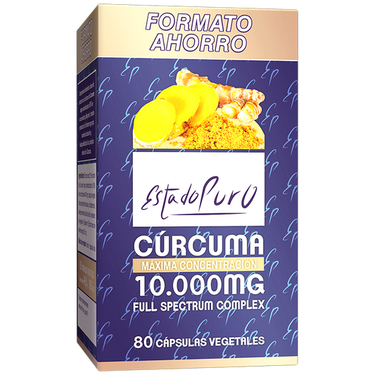 Cúrcuma Full Spectrum 10,000 mg 80 Cápsulas Veganas