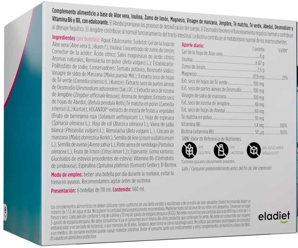 Triestop Cleanse de Eladiet - 6 Botellas Drenantes para Depuración