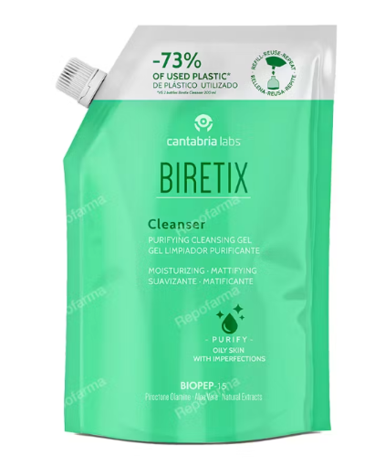BIRETIX CLEANSER GEL LIMPIADOR PURIFICANTE REFILL 400 ML