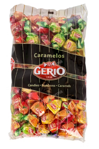 GERIO CARAMELO RELLENO FRUTAS 8 sabores 1kg.