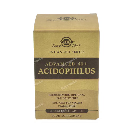 40 PLUS ACIDOPHILUS AVANZADO 60vegicaps. Solgar