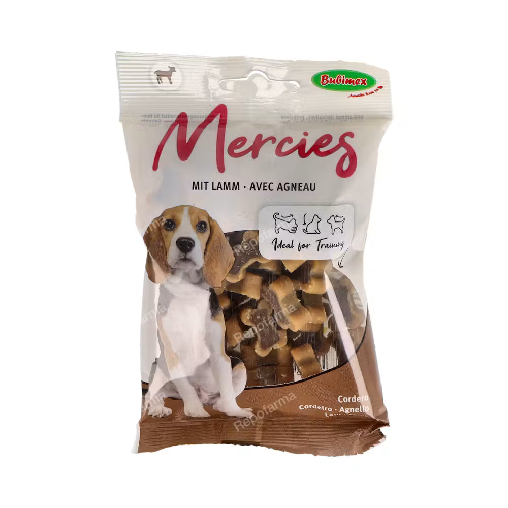 BUBIMEX VET SNACK MERCIES SEMI-HUMEDO DE CORDERO Y ARROZ 100G VET
