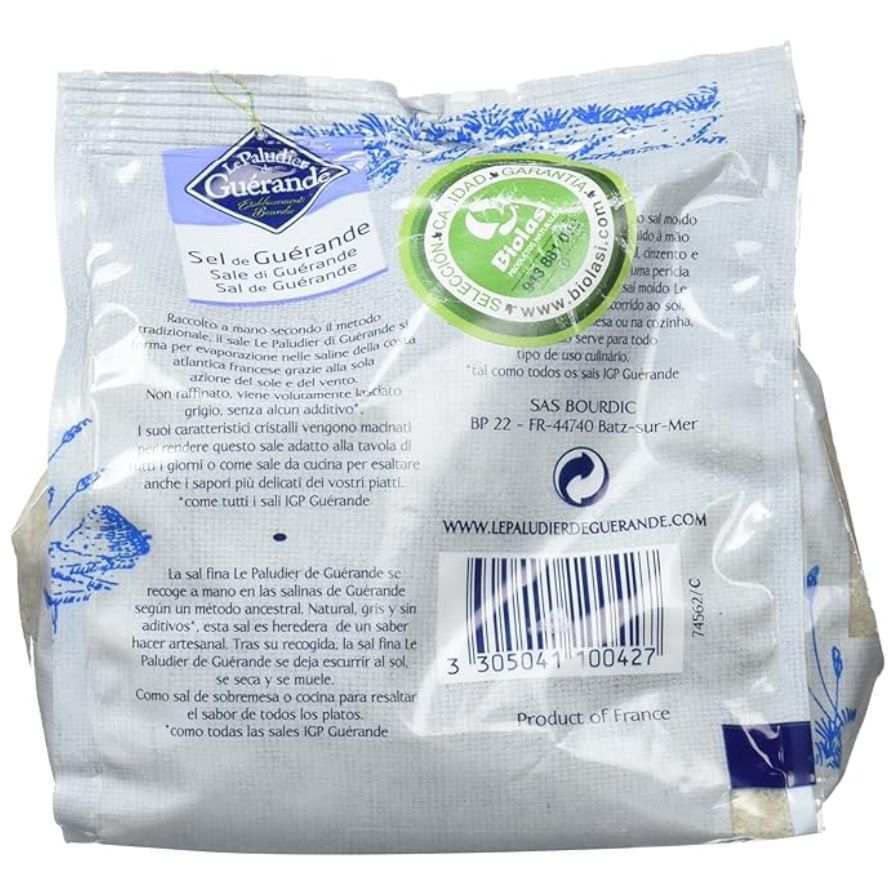 Sal Marina gris Bretaña Fina Bio 500g Biolasi