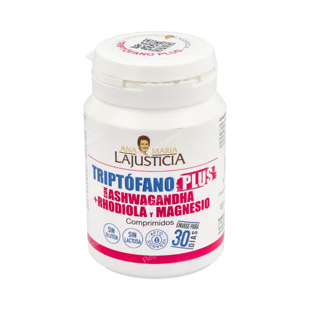 ANA MARIA LAJUSTICIA TRIPTOFANO PLUS con ashwagandha+rhodiola+MG 60comp