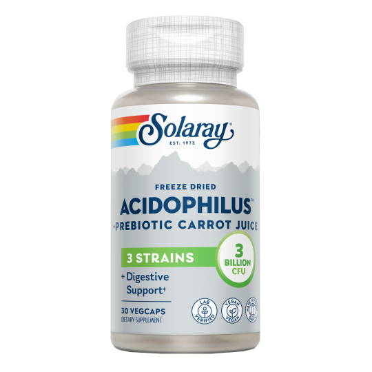 Acidophilus Plus de Solaray, 30 cápsulas veganas probióticas