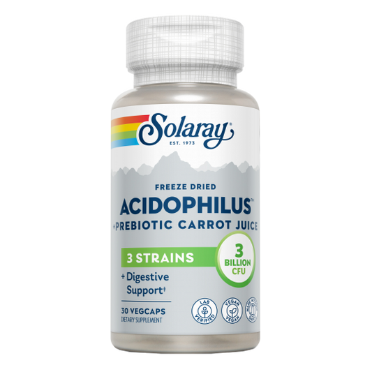 Acidophilus Plus de Solaray, 30 cápsulas veganas probióticas