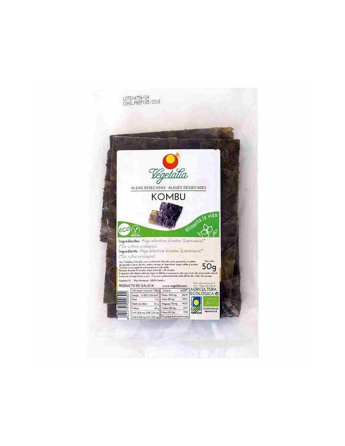 VEGETALIA ALGA KOMBU 50gr. BIO