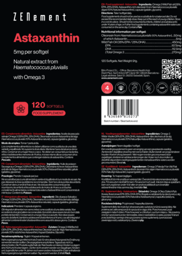 Astaxantina con Omega 3 120 Perlas - Zenement